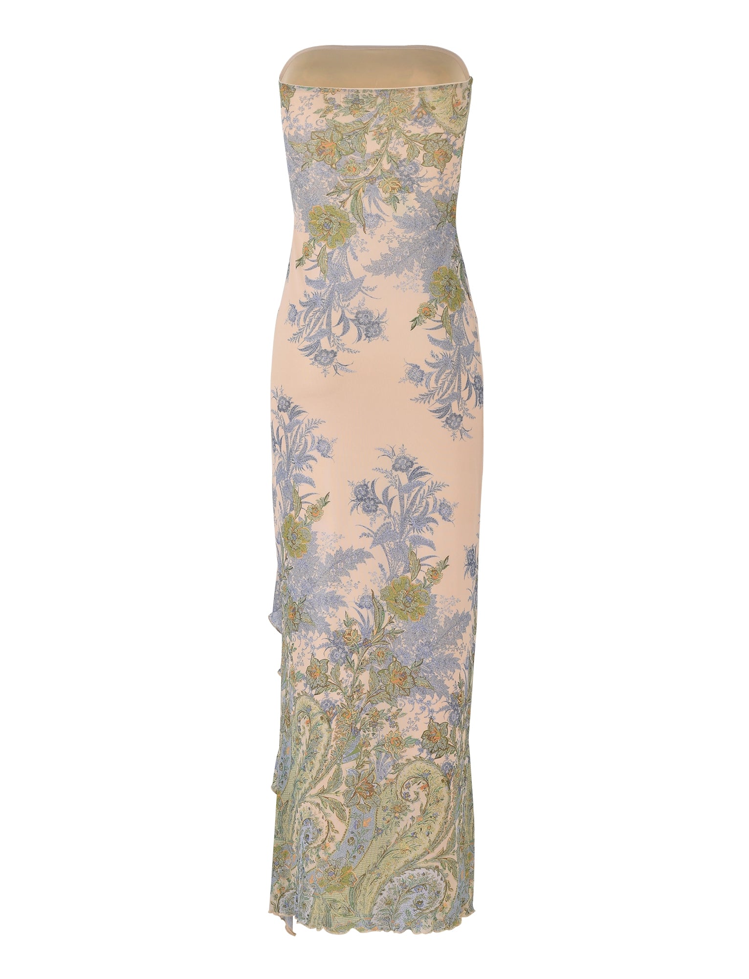 LaPose Madelyne Printed Slit Maxi Dress
