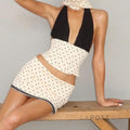 Madyson Polka Dot Halter Skirt Set [S8UL01TQ]