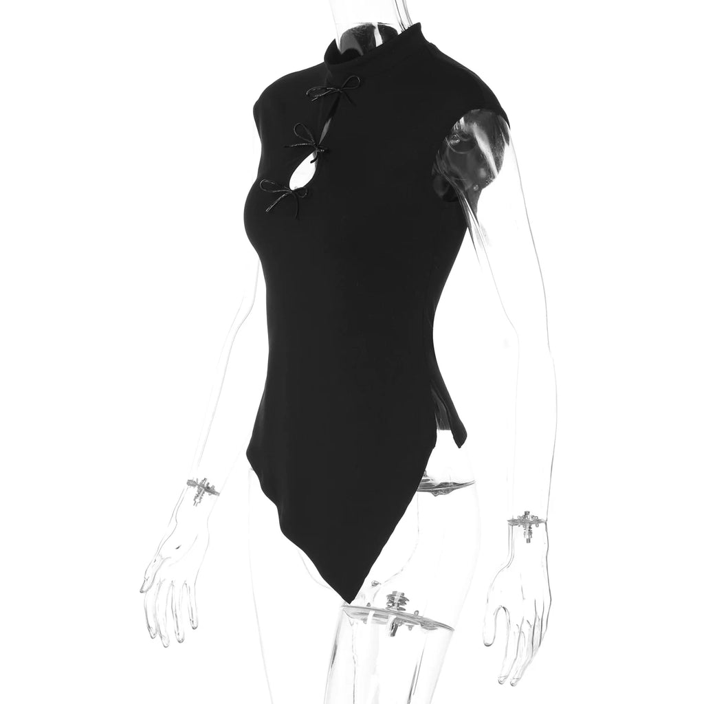 LaPose - Mae Asymmetric Bow Cut-Out Top