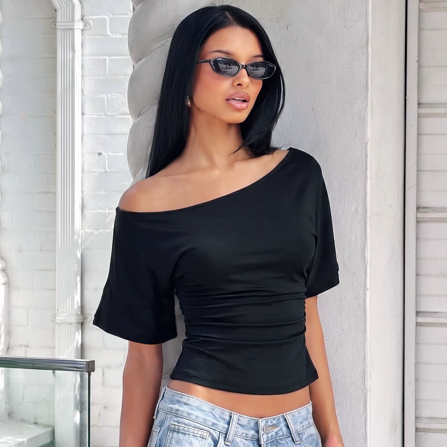 Mae Off Shoulder Ruched Top