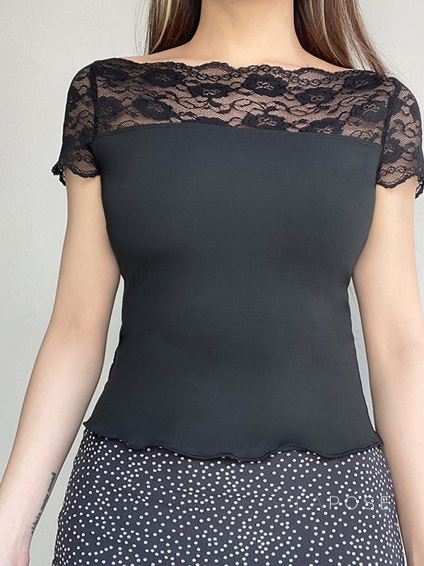 Maelee Lace Crop Top [52U89JV3]