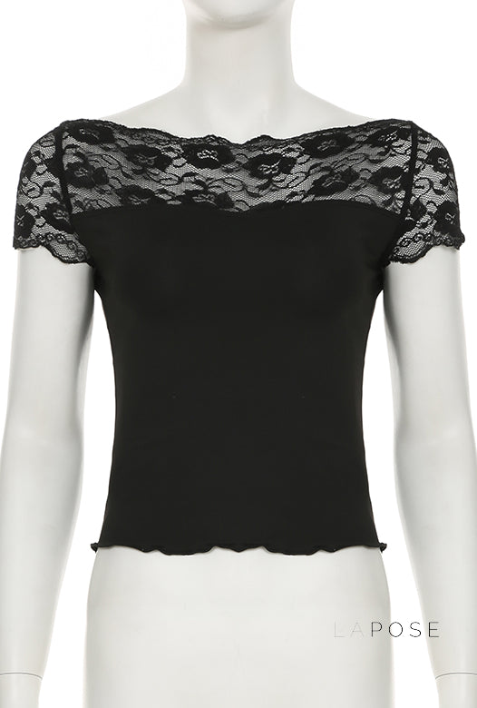 Maelee Lace Crop Top [KOPV2DRR]