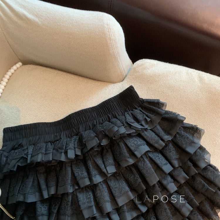 Maeleigh Lace Tiered Mini Skirt [6Z3CYAHH]