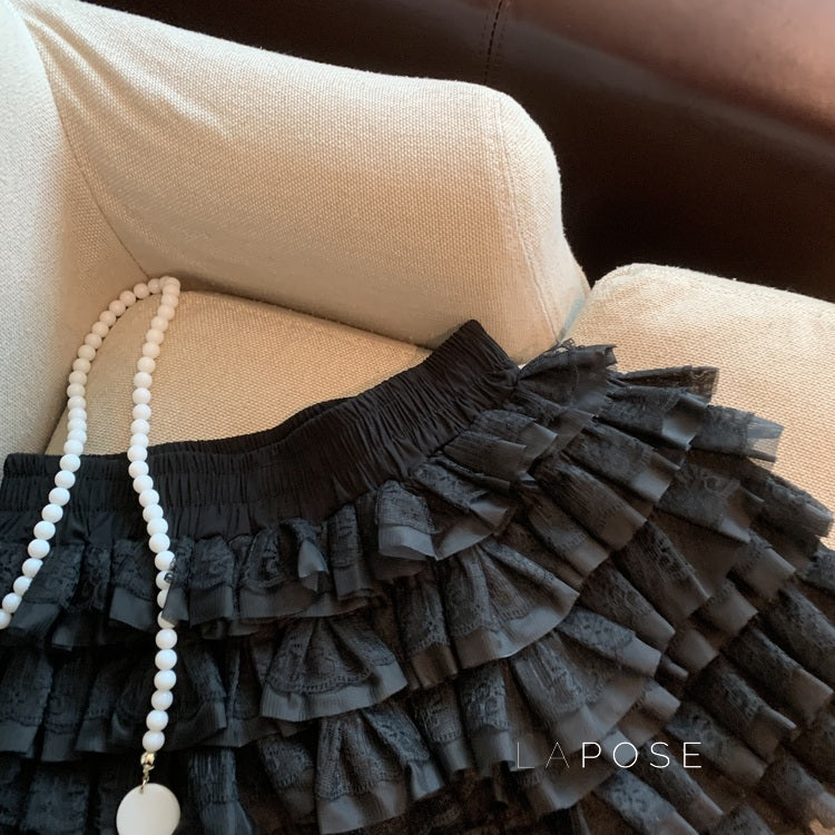 Maeleigh Lace Tiered Mini Skirt [TDZYU6YK]