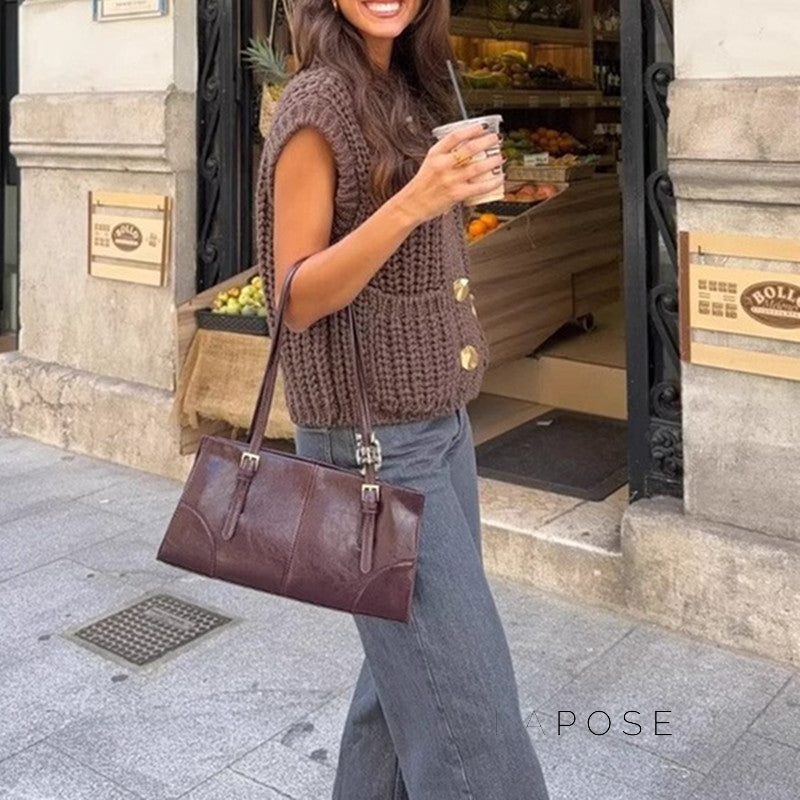 Maggie Button-Up Knit Vest [J9G0R5C0]