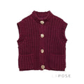 Maggie Button-Up Knit Vest [TP2LCS9J]