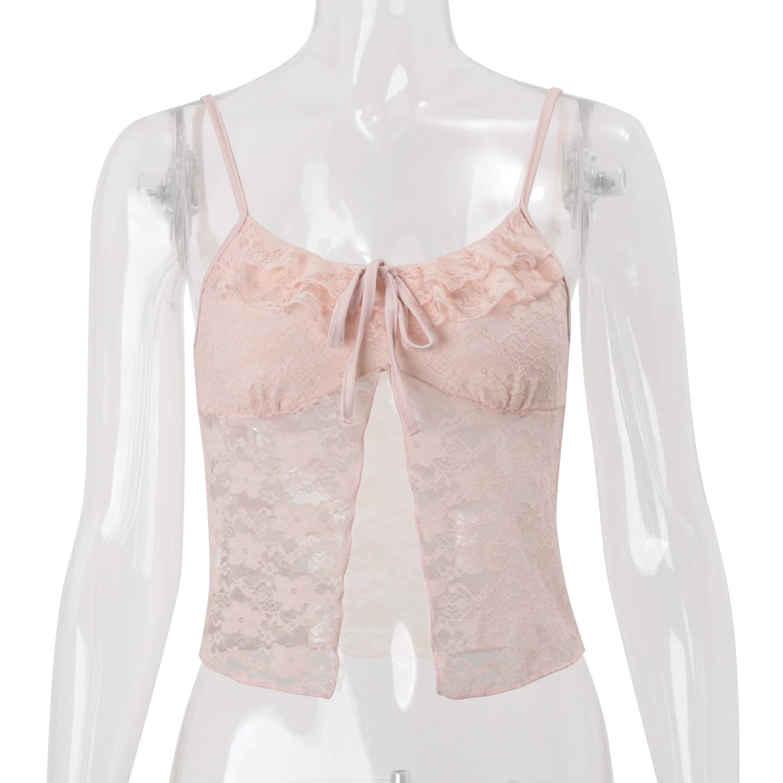 LaPose - Mahlani Lace Ruffle Tie Camisole