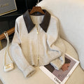 Mahogany Polo Knit Cardigan [M6L5QCHQ]