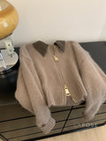 Mahogany Polo Knit Cardigan [BBFNBNKW]