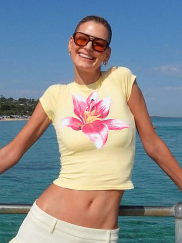 Mailen Floral Crop Top