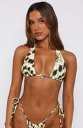 LaPose Maison Gilded Halter Bikini Top