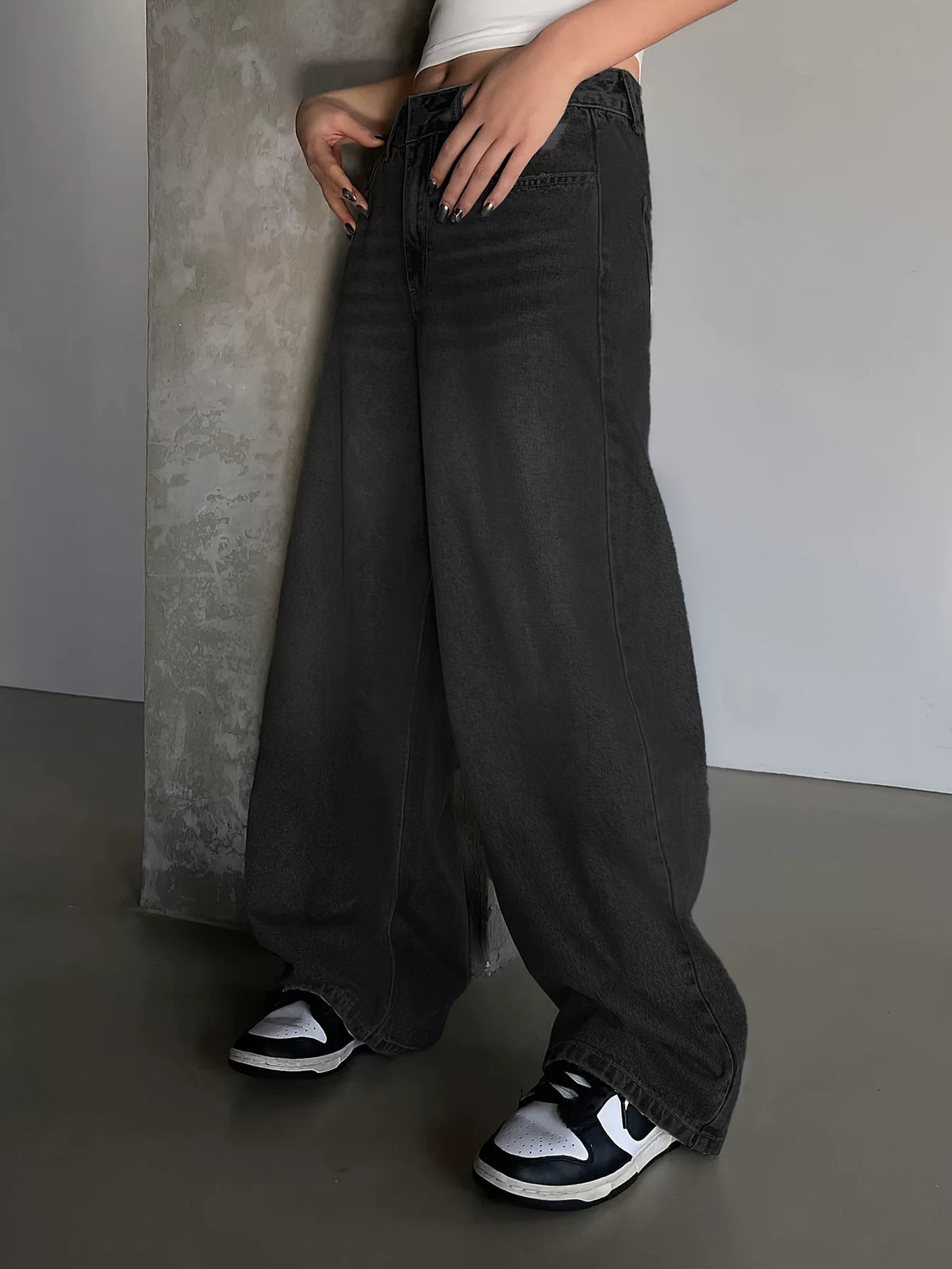 LaPose - Maleena Wide Leg Puddle Jeans