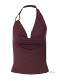 Maliyah Asymmetric Halter Crop Top [DYI5YT44]