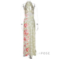 Marah Floral Halter Maxi Dress [34D6NHCN]