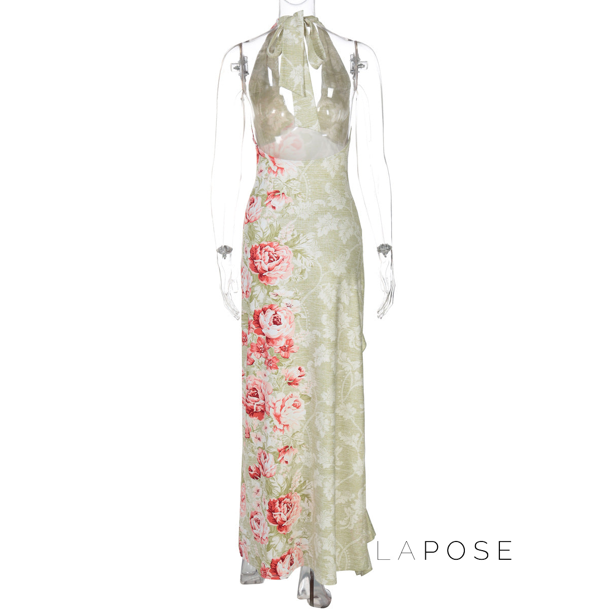 Marah Floral Halter Maxi Dress [34D6NHCN]