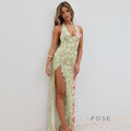 Marah Floral Halter Maxi Dress [5T6C207B]