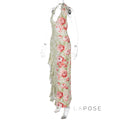 Marah Floral Halter Maxi Dress [KRVFE7YB]