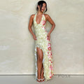 Marah Floral Halter Maxi Dress [T3VMH5JM]