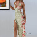 Marah Floral Halter Maxi Dress [VB1J4YXT]