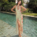 Marah Floral Halter Maxi Dress [F6H5Z47P]