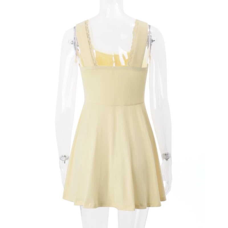 LaPose - Marcela Lace Trim Corset Mini Dress