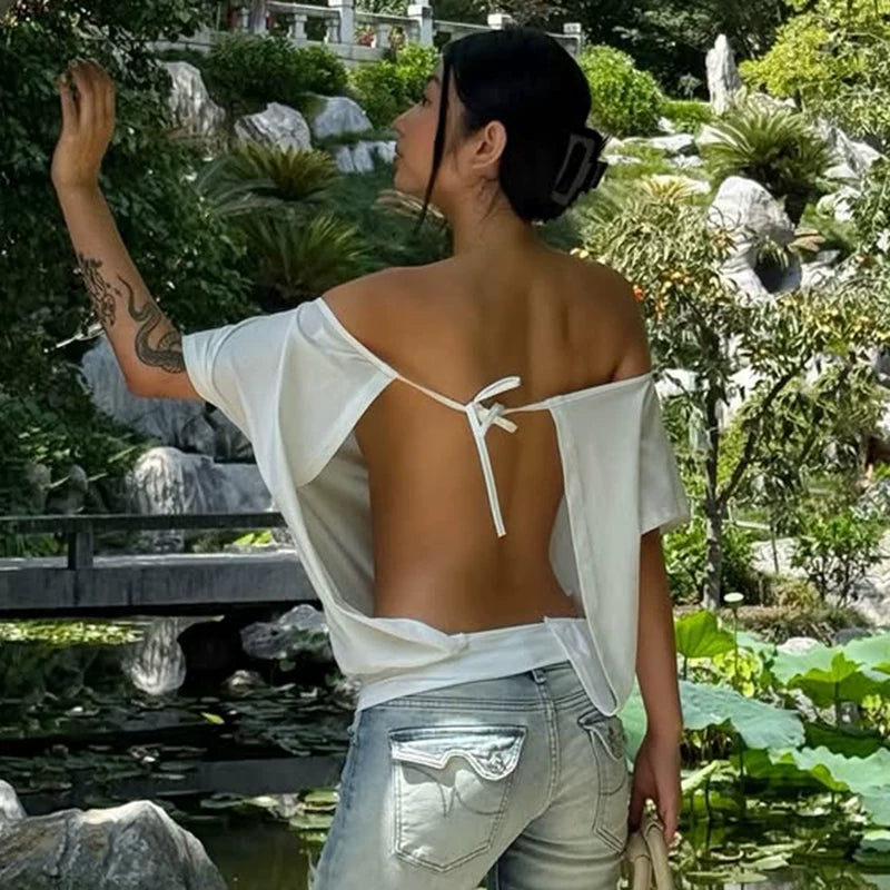 Marcia Backless Off-Shoulder Top