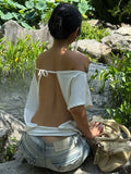 Marcia Backless Off-Shoulder Top