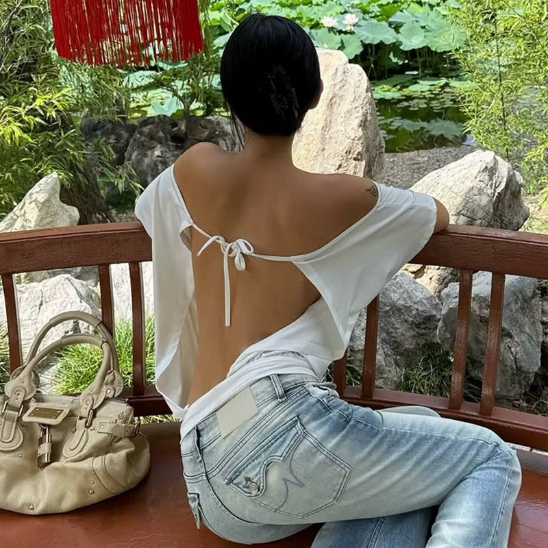 Marcia Backless Off-Shoulder Top
