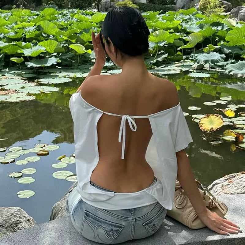 Marcia Backless Off-Shoulder Top
