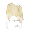 Mariamawit Asymmetric Knit Poncho Top - Yellow Color