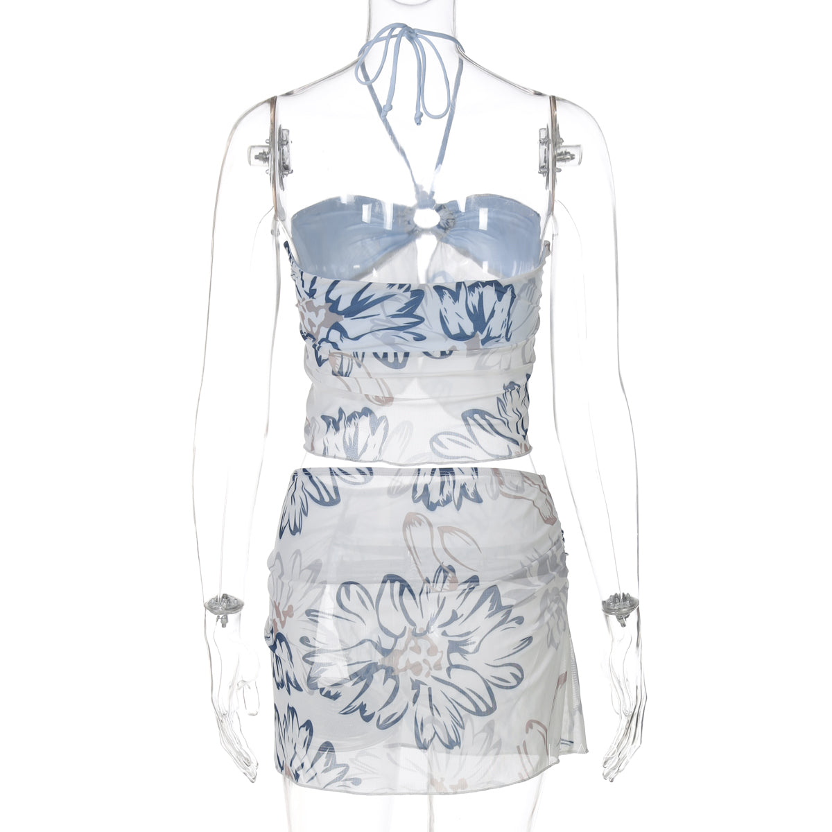 Marianne Beaded Halter Skirt Set