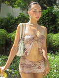 Marianne Beaded Halter Skirt Set