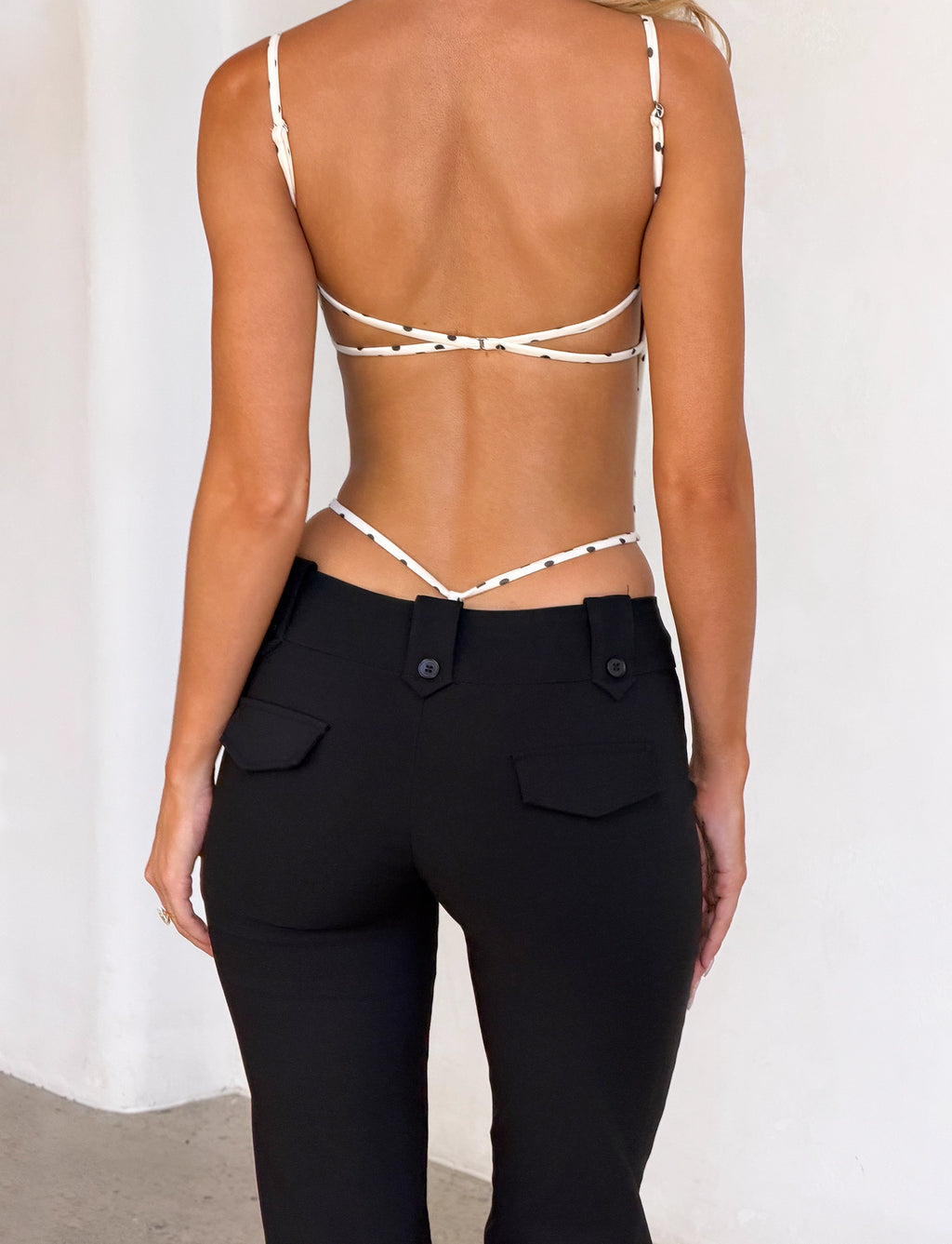 LaPose Marielle Asymmetric Waist Flare Pants