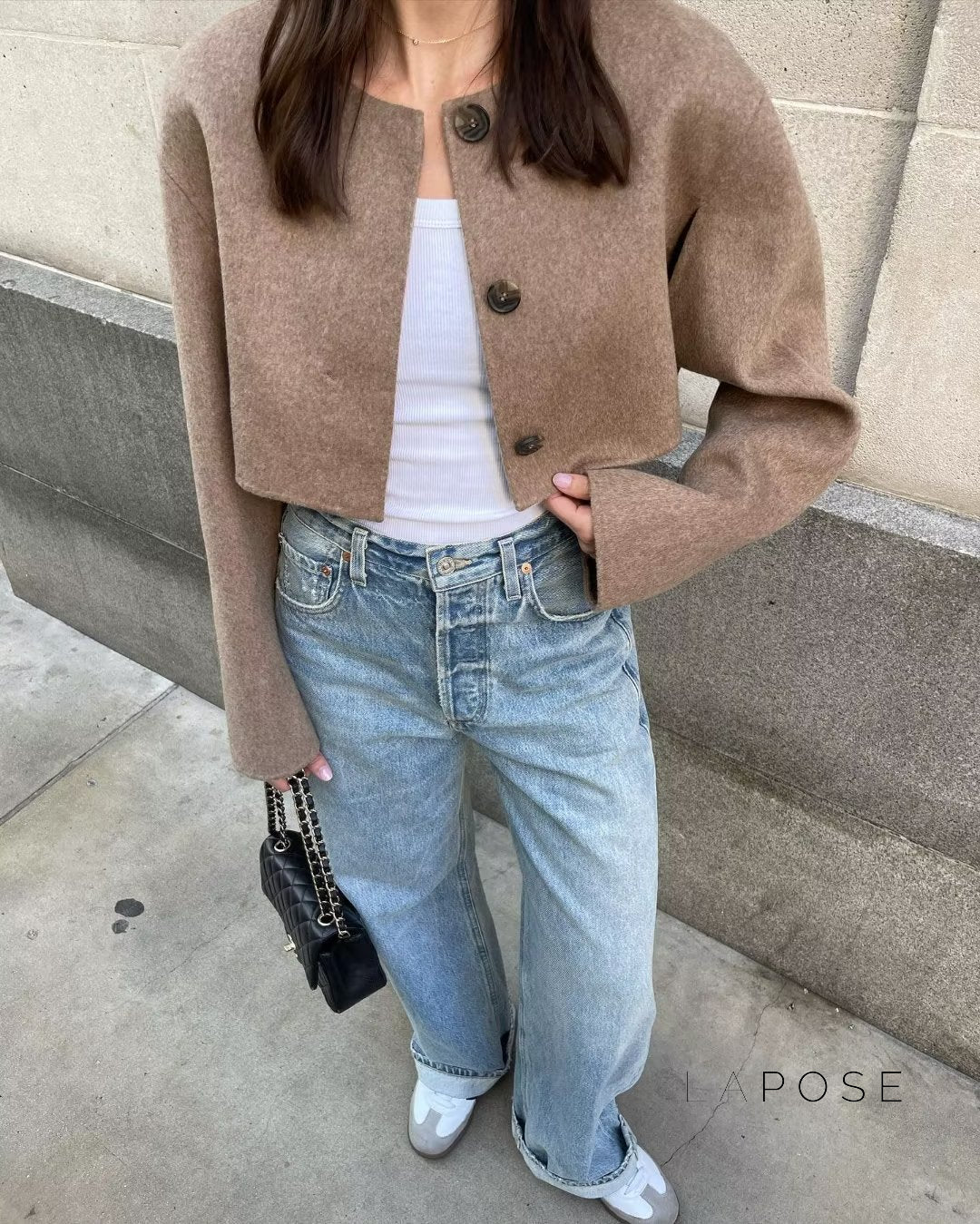 Marielle Cropped Boucle Jacket [PY2FEAVA]