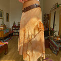 Markayla Dune Patchwork Ruffled Skirt [Q7NSFQ0N]