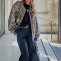 Martina Distressed Aviator Jacket [1MZM1WZ3]