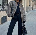 Martina Distressed Aviator Jacket [GLS55TM2]