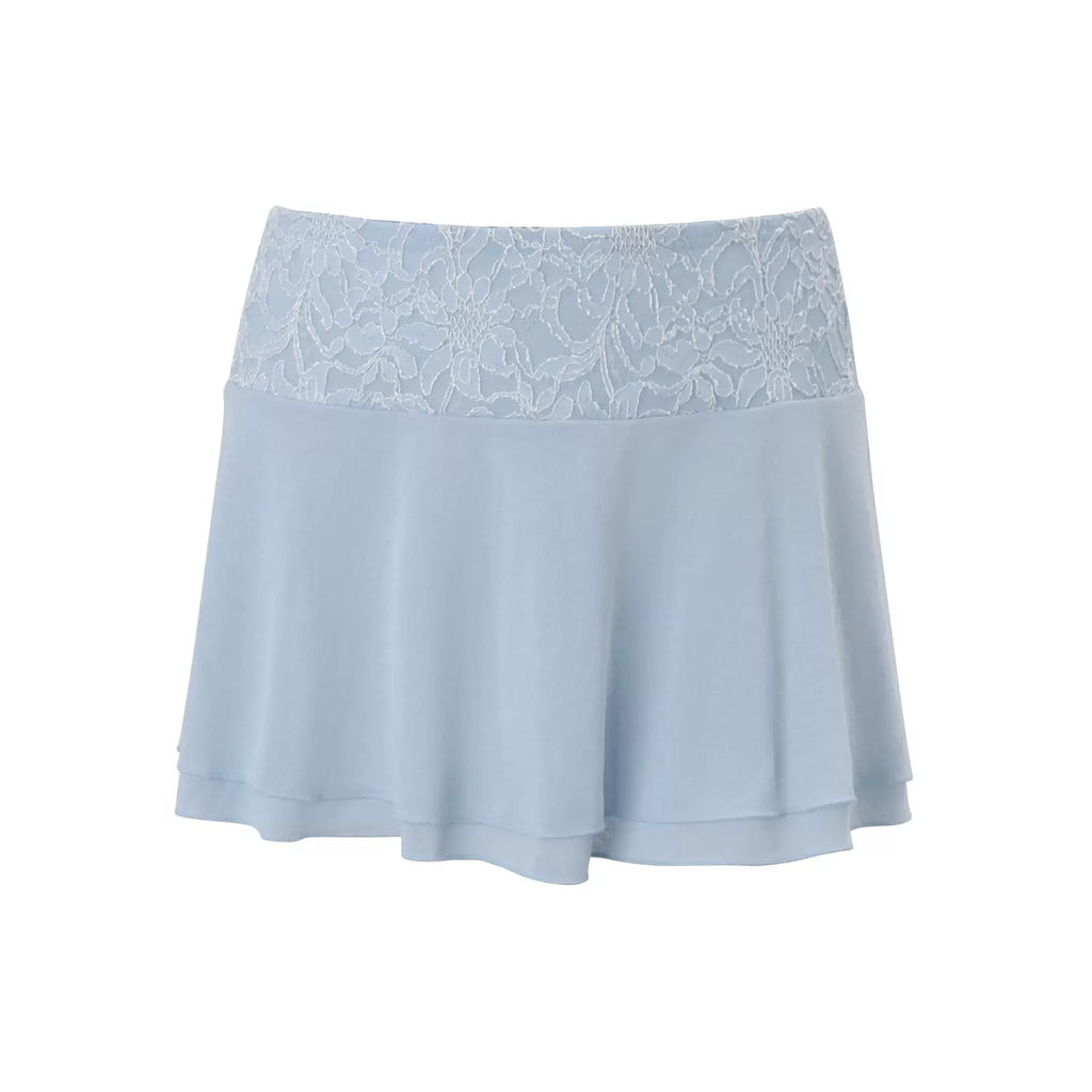 LaPose - Marykate Lace Corset Skirt Set - Blue Skirt Color