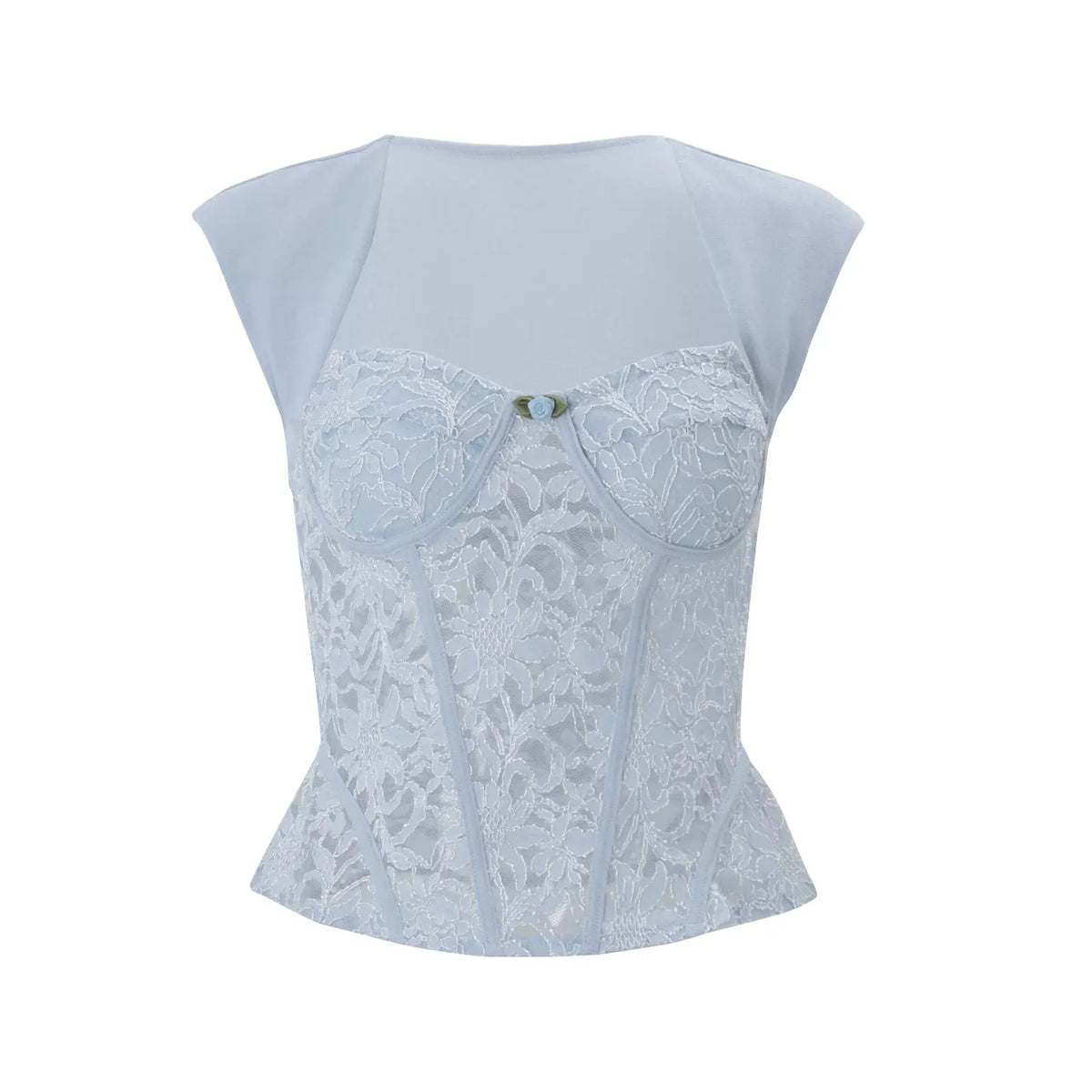 LaPose - Marykate Lace Corset Skirt Set - Blue Top Color