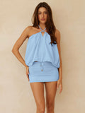 Masyn Halter Mini Skirt Set