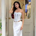 Mattea Strapless Tie Crop Top [3CCSKQP4]