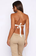 LaPose Mattilyn Lace Trim Strapless Top