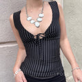 Maybelline Striped Lace-Up Camisole [BWN9L6E2]