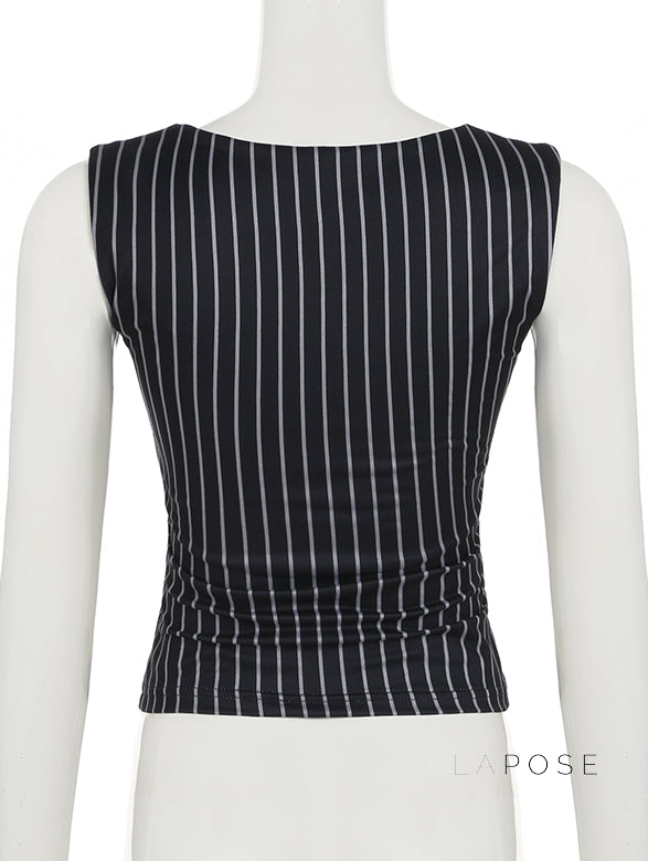 Maybelline Striped Lace-Up Camisole [TWYYYEPQ]