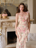 Maybree Mesh Ruffle Maxi Dress [WV8YRTR8]