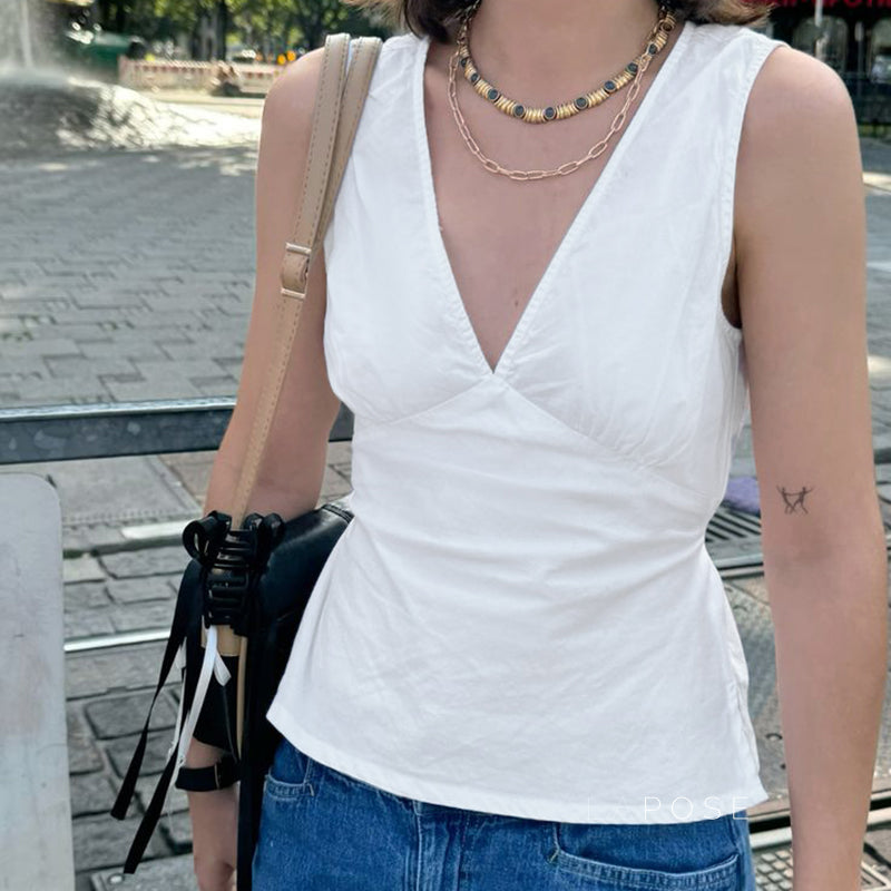 Mayleen Deep V Corset Top