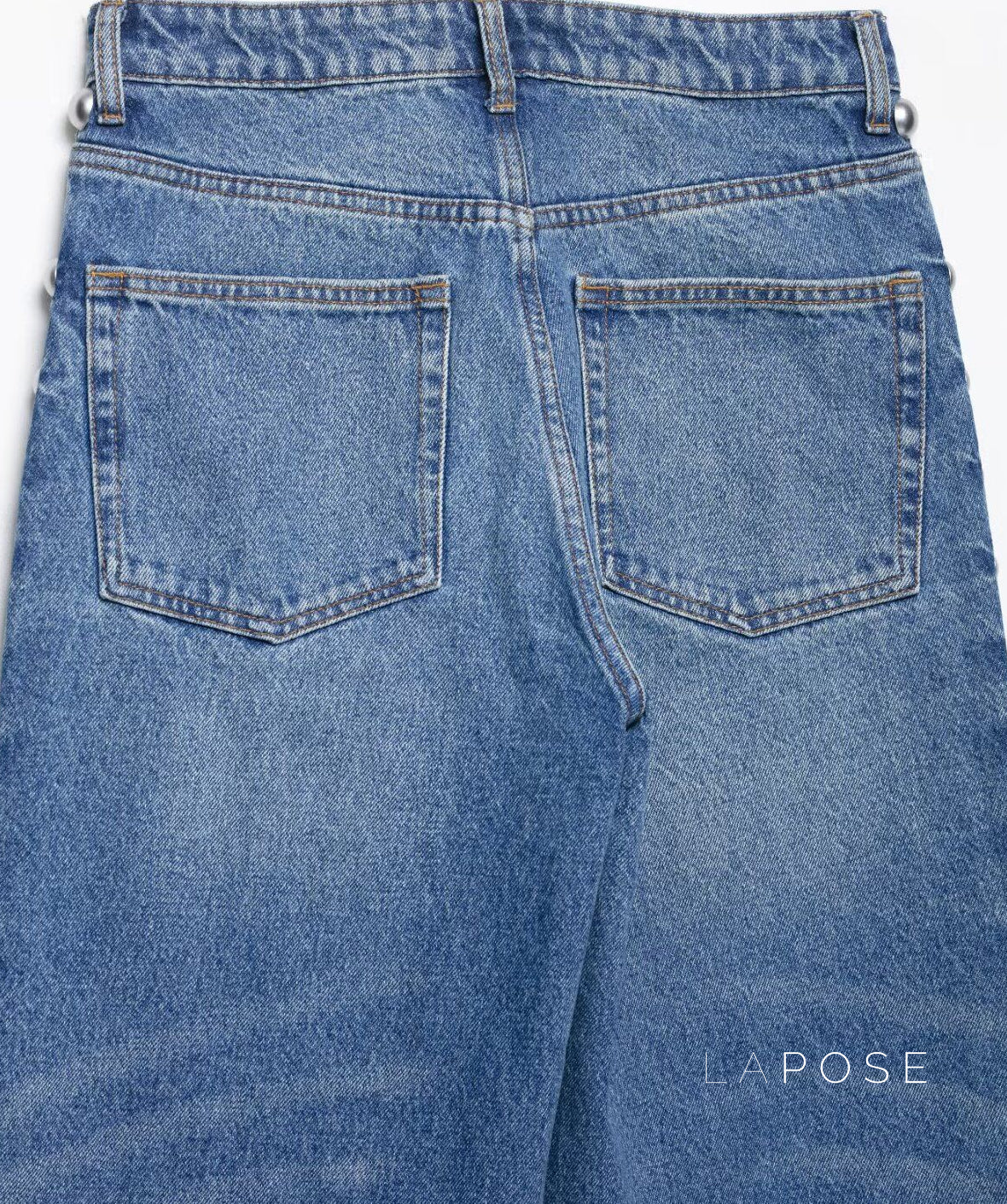 Mayleen Rivet Straight-Leg Jeans [ETE28CX9]
