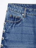 Mayleen Rivet Straight-Leg Jeans [Y64VEWKR]