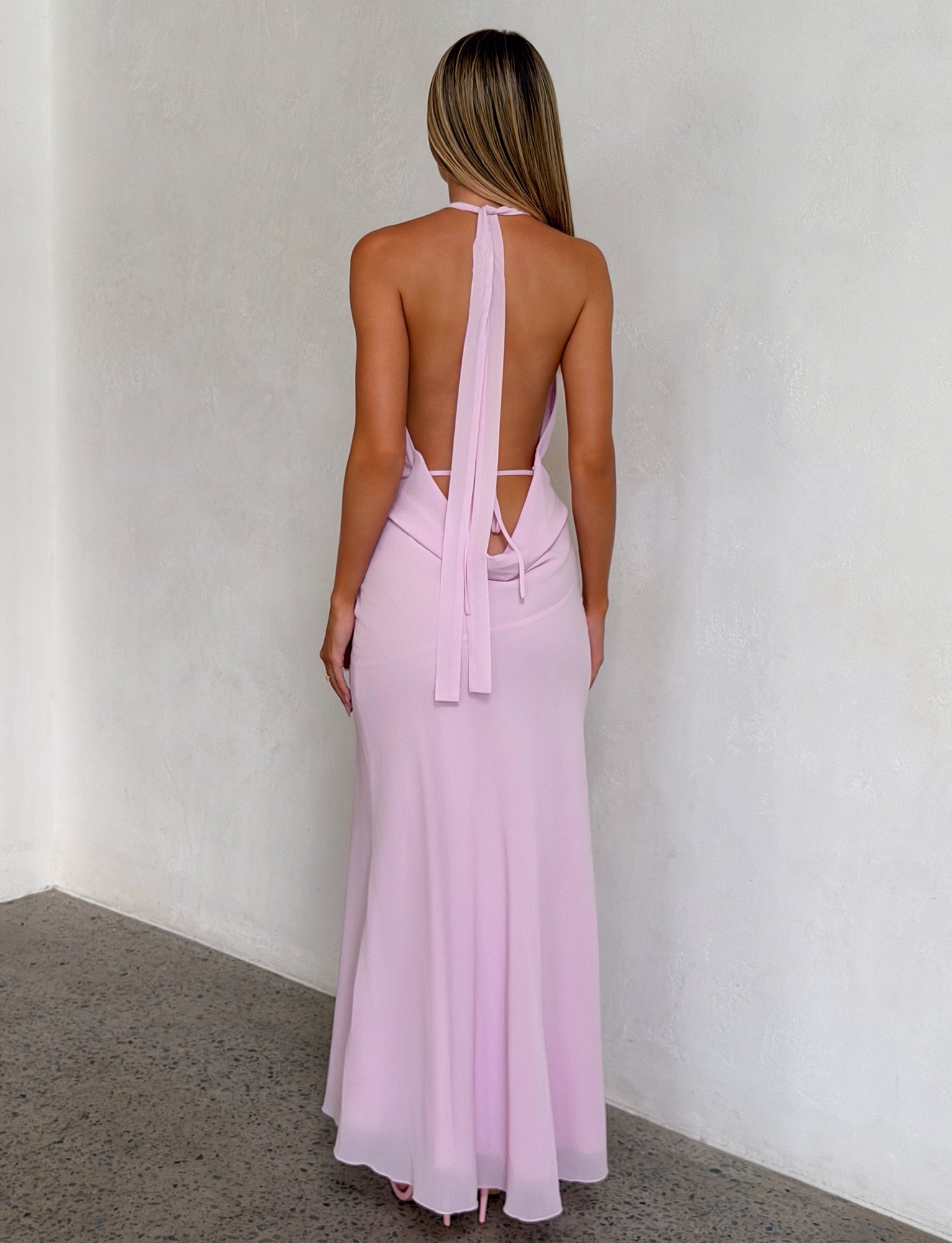 LaPose Mckinsey Draped Maxi Dress