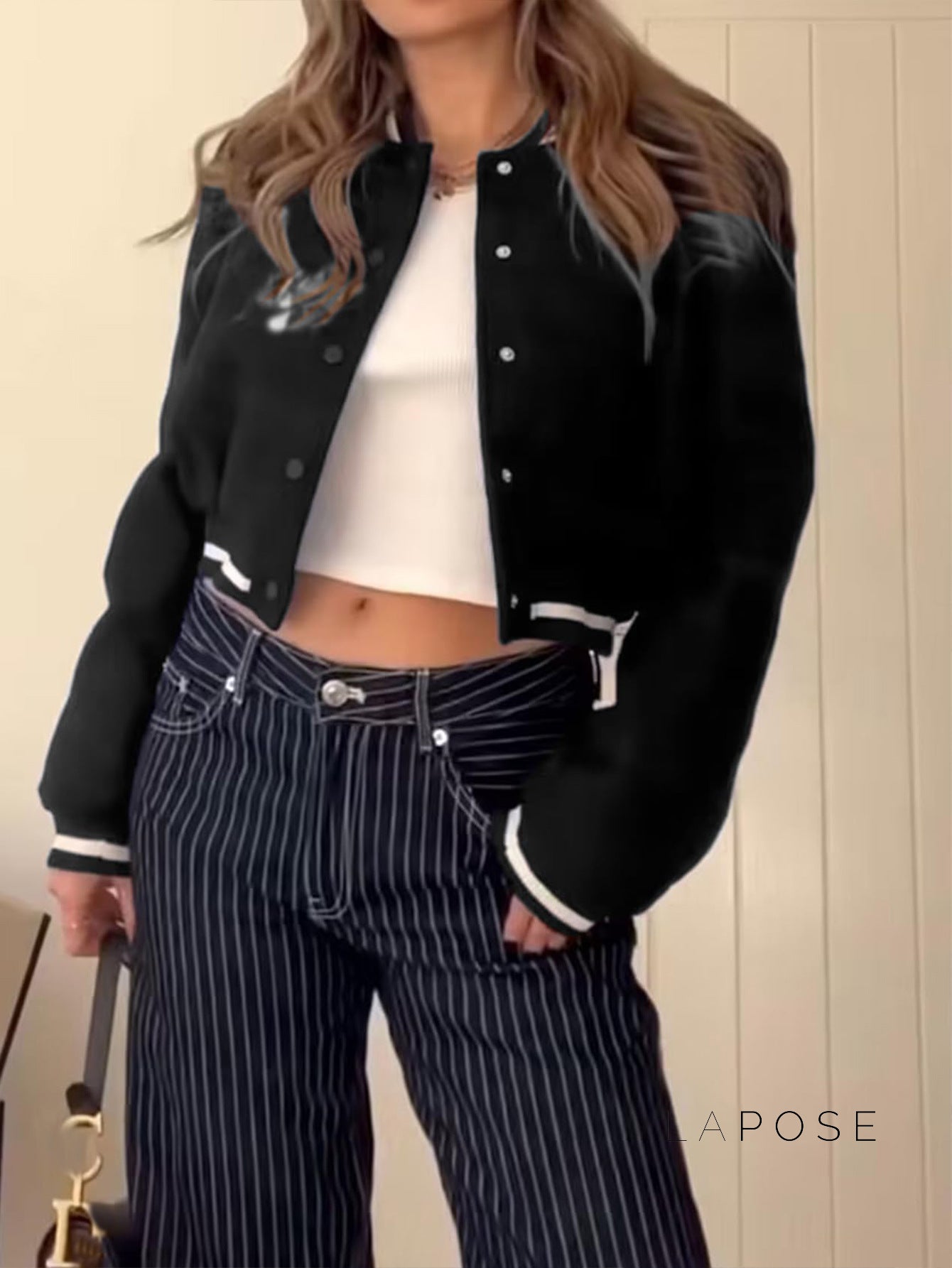 Mecca Varsity Snap Jacket [4ENMUG0U]